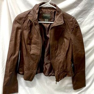 John Paul Richard soft light leather jacket ladies sz M